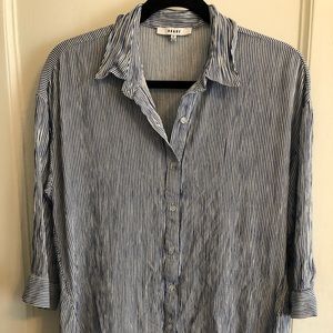 Blue and While Striped Blouse